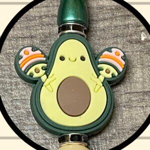 Handmade Custom Beaded Avocado Pen